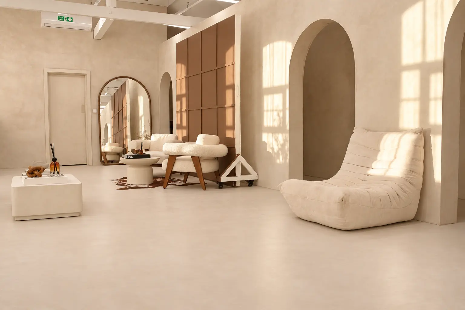 The Sanctuary — reverse room view with arches